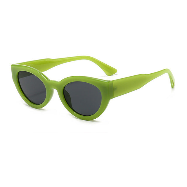 Calanovella Retro Cat Eye Men Women Sunglasses Fashion Jelly Green