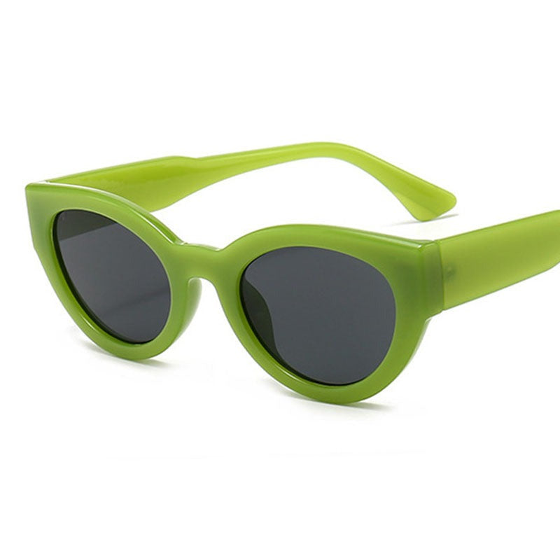 Calanovella Retro Cat Eye Men Women Sunglasses Fashion Jelly Green