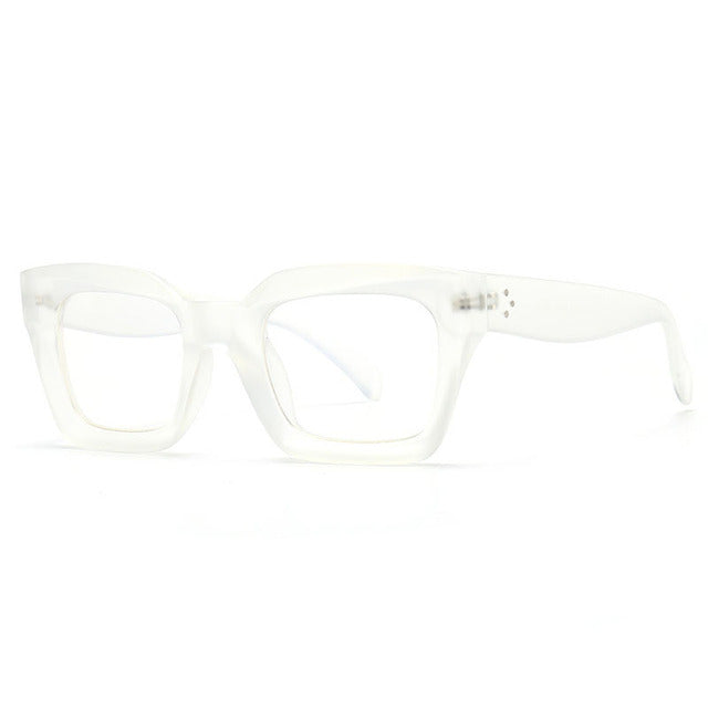 Calanovella Rivets Fashion Square Cat Eye Sunglasses Women Brand
