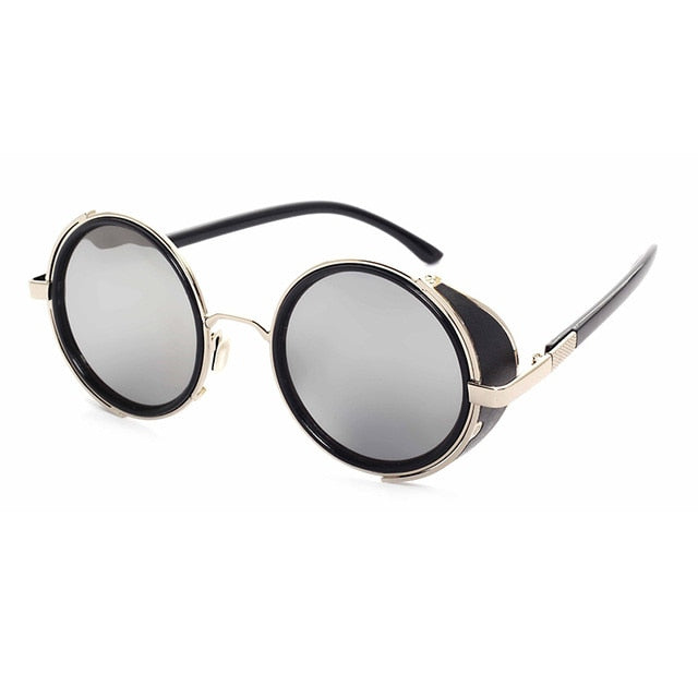 Calanovella Vintage Steampunk Retro Coating Round Sunglasses UV400