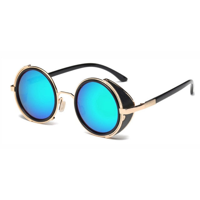 Calanovella Vintage Steampunk Retro Coating Round Sunglasses UV400