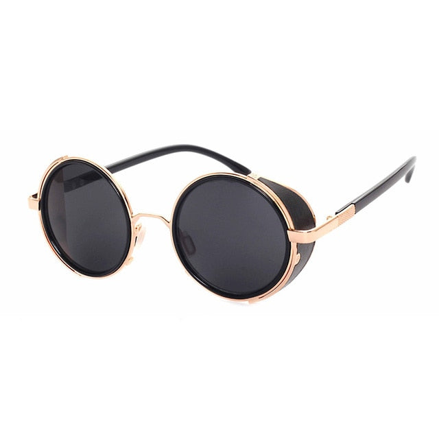 Calanovella Vintage Steampunk Retro Coating Round Sunglasses UV400