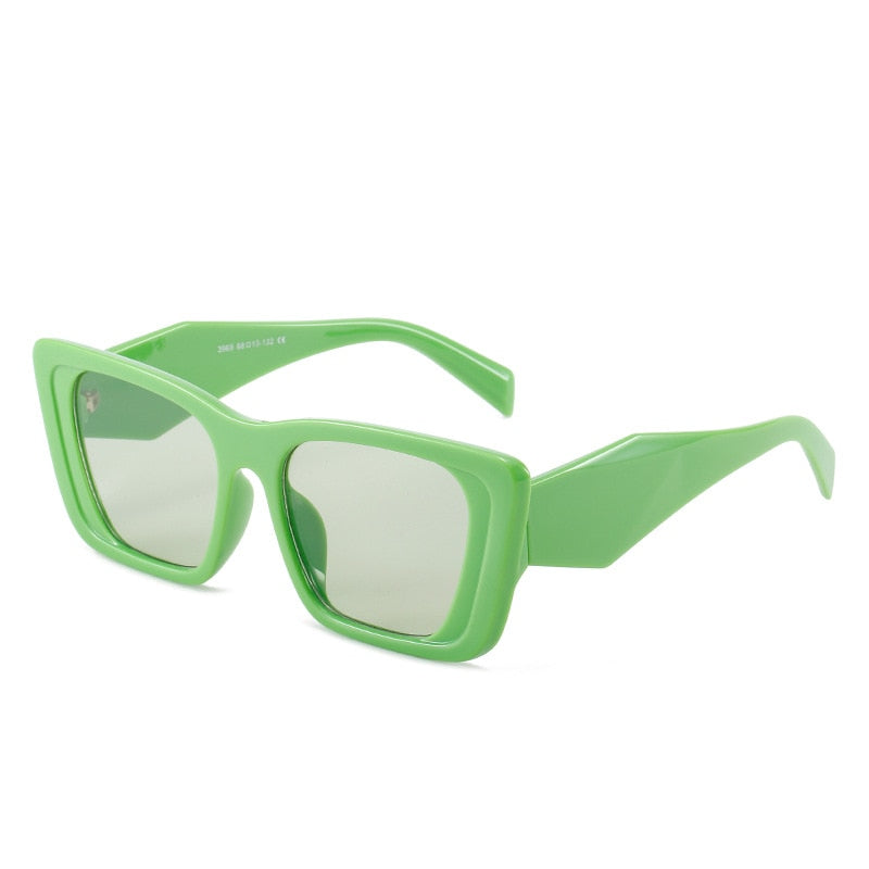 Calanovella Vintage Thick Frame Square Sunglasses Trendy Oversized Sun Glasses UV400