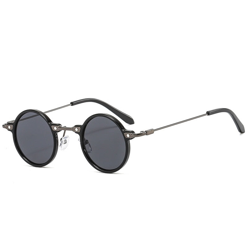 Calanovella Retro Steampunk Small Round Sunglasses Women Fashion Clear