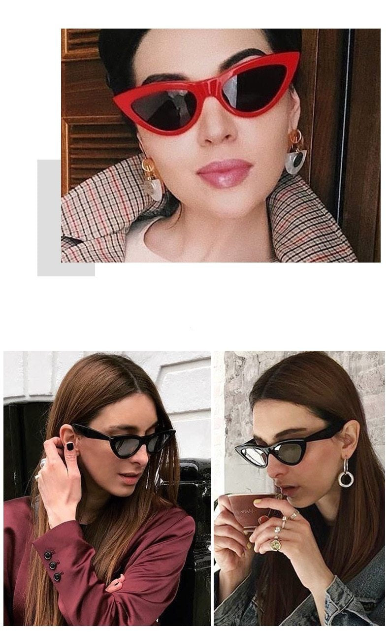 Litake Retro Triangle Cat Eye Sunglasses UV400 Clean Vision Glasses Eyewear  Valentine's Day Gift - Walmart.com