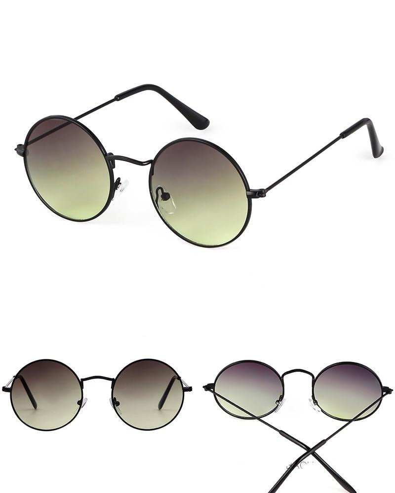 Calanovella Round Sunglasses 2020 Round Vintage Eighties Retro Sunglasses Men Women Hip Hop Small Oval Sun Glasses silver,purple,red,black,gold,gradient 34.99 USD