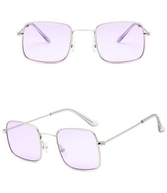 Candy Color Square Frame Sunglasses For Men Women Classic Vintage