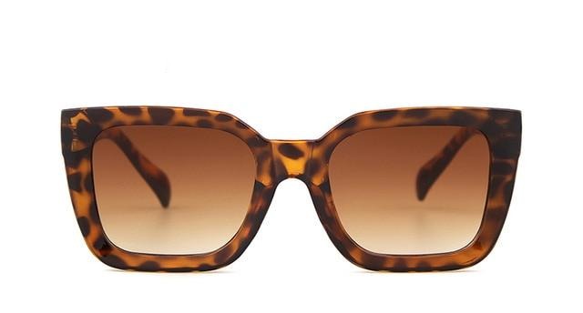 Calanovella Retro Shades for Women Square Sunglasses Stylish White Black Clear Leopard Sun Glasses