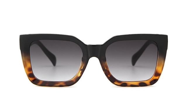 Calanovella Retro Shades for Women Square Sunglasses Stylish White Black Clear Leopard Sun Glasses