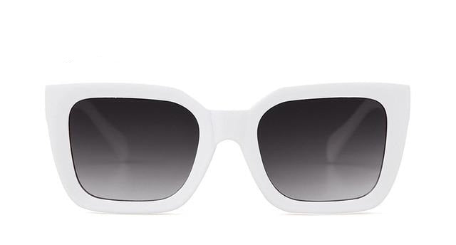 Calanovella Retro Shades for Women Square Sunglasses Stylish White