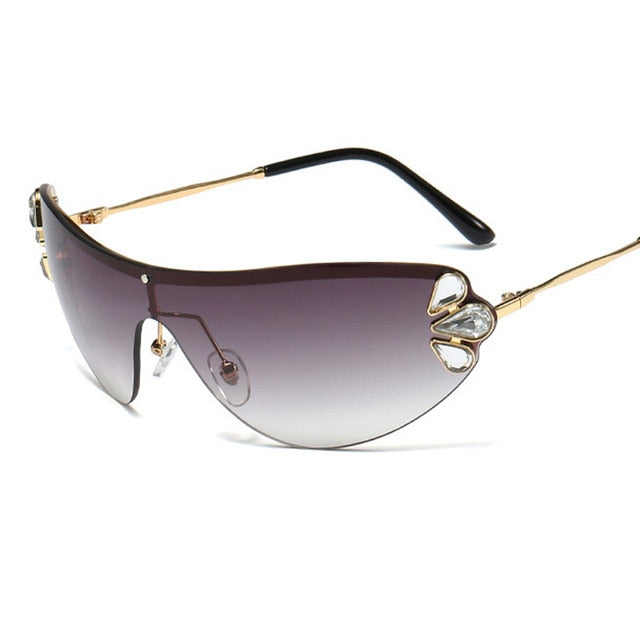 Cat Eye Frame Glitter Sunglasses Diamond Crystal Designer Style Women Black  White UV400 Sun Glasses Fashion Eyewear - AliExpress