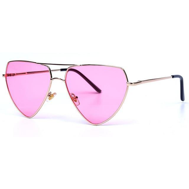 Calanovella Cat Eye Stylish Love Heart Sunglasses for Men Women Eyeglasses Red Yellow Clear Lens Metal Frame Trendy Cat Eye Sun Glasses UV400 red,purple,blue,yellow,black,gold pink,black pink 34.99 USD