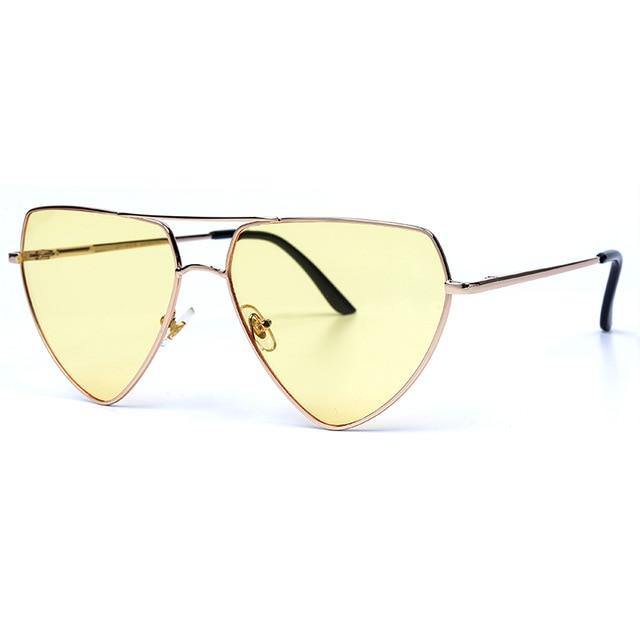 Calanovella Cat Eye Stylish Love Heart Sunglasses for Men Women Eyeglasses Red Yellow Clear Lens Metal Frame Trendy Cat Eye Sun Glasses UV400 red,purple,blue,yellow,black,gold pink,black pink 34.99 USD