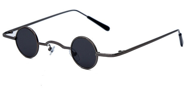 Calanovella Fancy Steampunk Round Sunglasses Funky Steampunk Small Punk Sunglasses for Men Women Vintage Eighties Retro Tiny Oval Round Sun Glasses red,yellow,black,clear black frame,clear gold frame,gold black,pink,champagne 34.99 USD