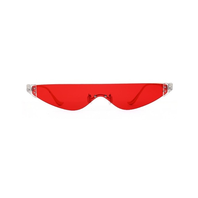 Calanovella Two Toned Rimless Sunglasses Women 2020 Triangular Small Punk Vintage Sunglasses Eighties Retro Men Sun Glasses Eyewear red,yellow,gray,silver 34.99 USD