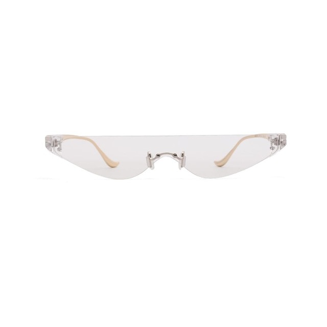 Calanovella Two Toned Rimless Sunglasses Women 2020 Triangular Small Punk Vintage Sunglasses Eighties Retro Men Sun Glasses Eyewear red,yellow,gray,silver 34.99 USD