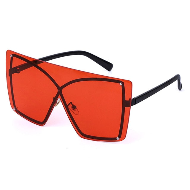 Luxury Fashion XXL Oversized Square Sunglasses Women Outdoor Shades Glasses