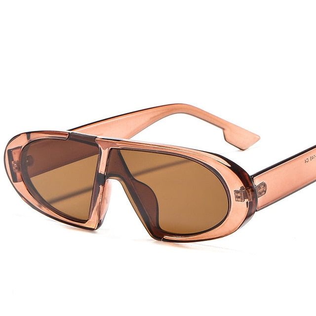 Calanovella Vintage Women Oval Sunglasses Men New Personality Pink Black Female Eyewear Shades UV400 black,gradient lens,leopard,brown,white,pink,gray 34.99 USD