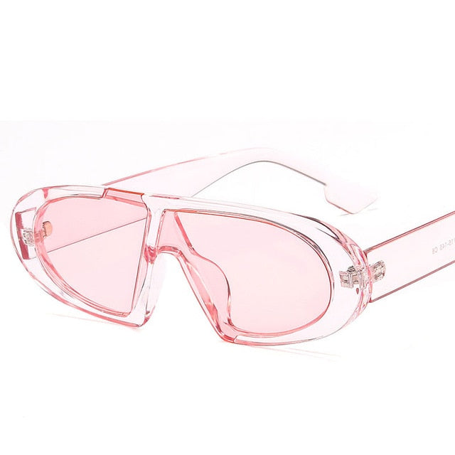 Calanovella Vintage Women Oval Sunglasses Men New Personality Pink Black Female Eyewear Shades UV400 black,gradient lens,leopard,brown,white,pink,gray 34.99 USD