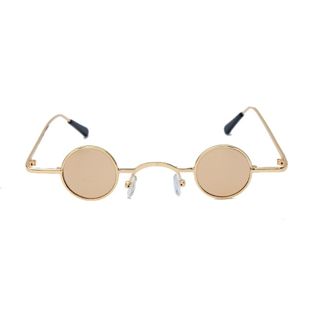 Calanovella Steampunk Round Sunglasses Women Mirror Vintage Sunglasses