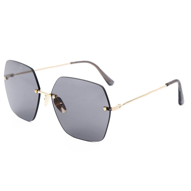 Calanovella New Rimless Alloy Frame Sunglasses Women Fashion Stylish
