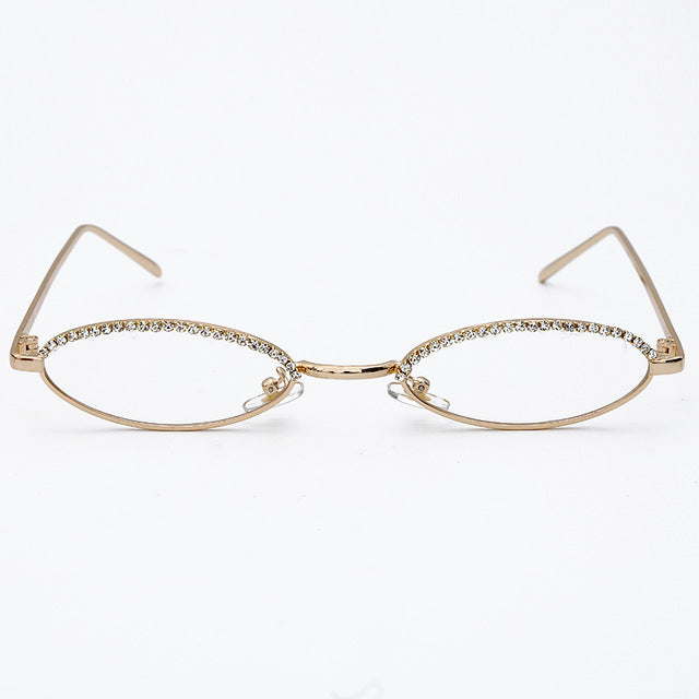 Calanovella Men Women Cat Eye Diamond Glasses