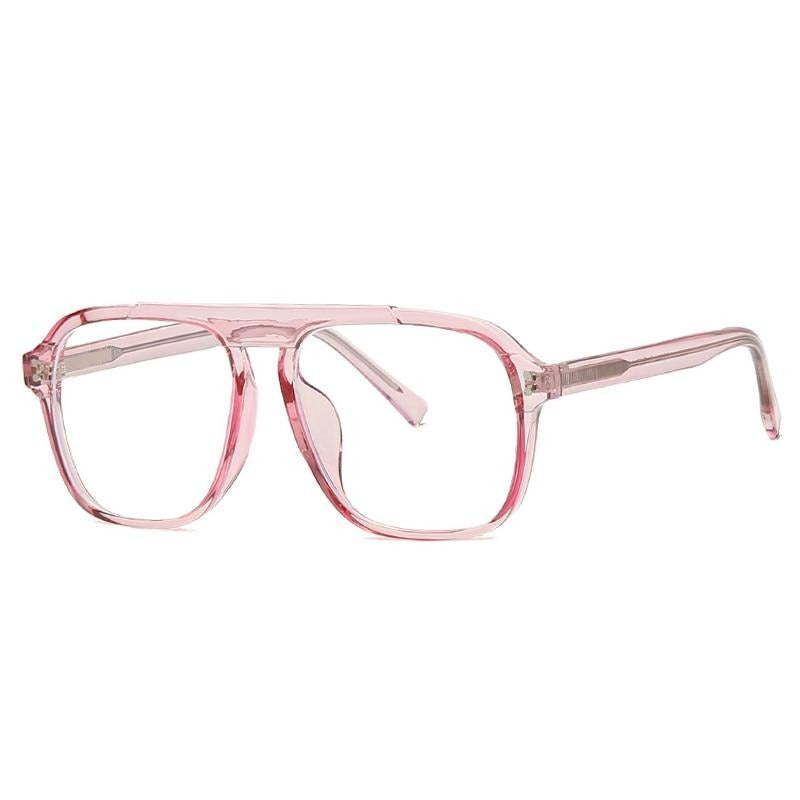 Calanovella Blue Light Glasses Stylish Anti Blue Blocking Light Glasses for Men Women TR90 Acetate Frame Fashionable Pink Office Business Computer Eyeglasses black frame,pink frame,purple frame,clear gray frame,brown frame,clear transparent frame 39.99 USD