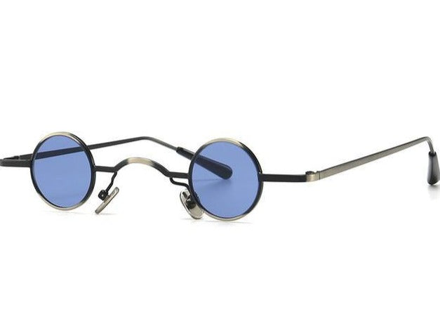Calanovella Cool Funky Retro Small Oval Glasses for Men Women - Black