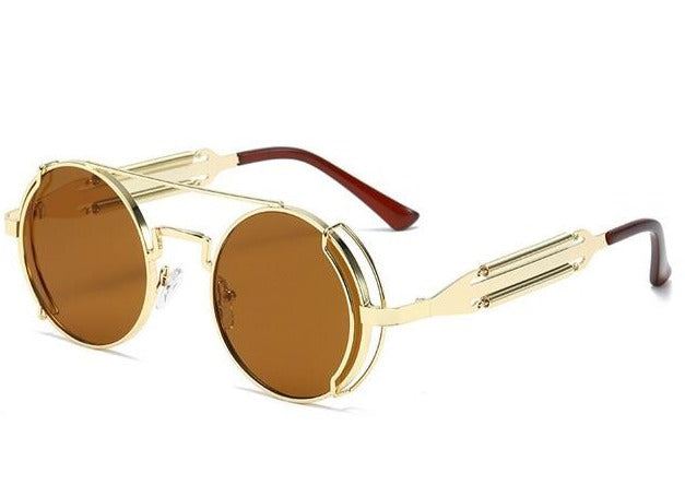 Vintage Gold Frame Silver Sunglasses For Men And Women Classic