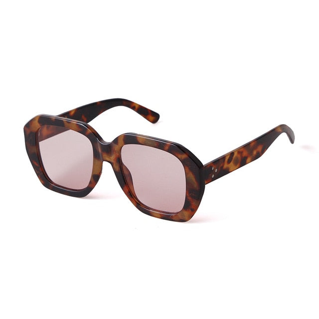 Calanovella Stylish Vintage Tortoiseshell Square Sunglasses for Men Women 2020 Cool Leopard Pink Thick Frame Eighties Retro Clear Sun Glasses UV400 black,wood,leopard,fire,stripes,gray,black clear,gray clear,stripes clear,leopard clear,silver clear 39.99 USD