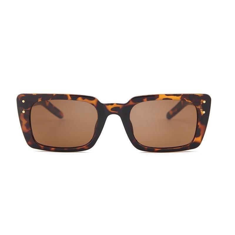 Calanovella Cool Leopard Square Sunglasses for Men Women 2020 Stylish Tortoise Shell Small Punk Rectangle Frame Sun Glasses UV400 black,leopard,beige,red 34.99 USD