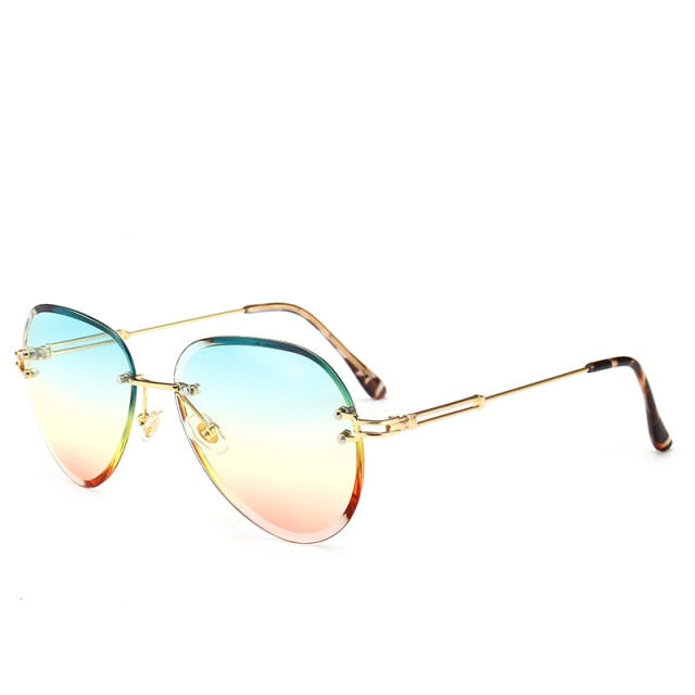 Calanovella Cool Rimless Pilot Sunglasses UV400