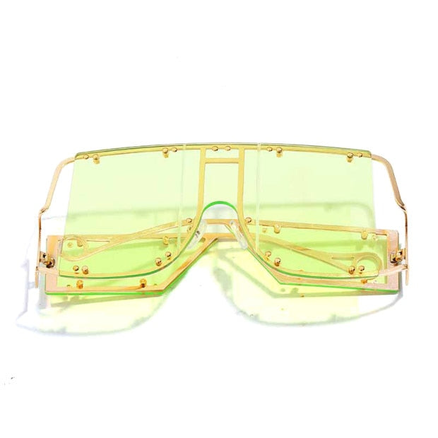 Calanovella Steampunk Men Women Sunglasses Fashion Oversized Sunglasses for Men Women New Stylish Large Frame Steampunk Big Square Shades Men Women’s Fashionable Style Oversize Sun Glasses UV400 pink mirror,red,green,black,brown,yellow,pink,clear,champagne,light pink 39.99 USD