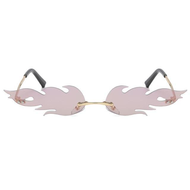 Calanovella Funky Sun Glasses Butterfly Cat Eye Fancy Cool Flame - Pink