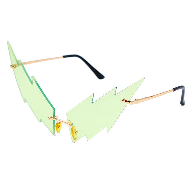 Calanovella Fancy Funky Lightning Thunder Sunglasses Mens Womens New Fashionable Colorful Sun Glasses UV400 black,green,orange,pink,purple 34.99 USD