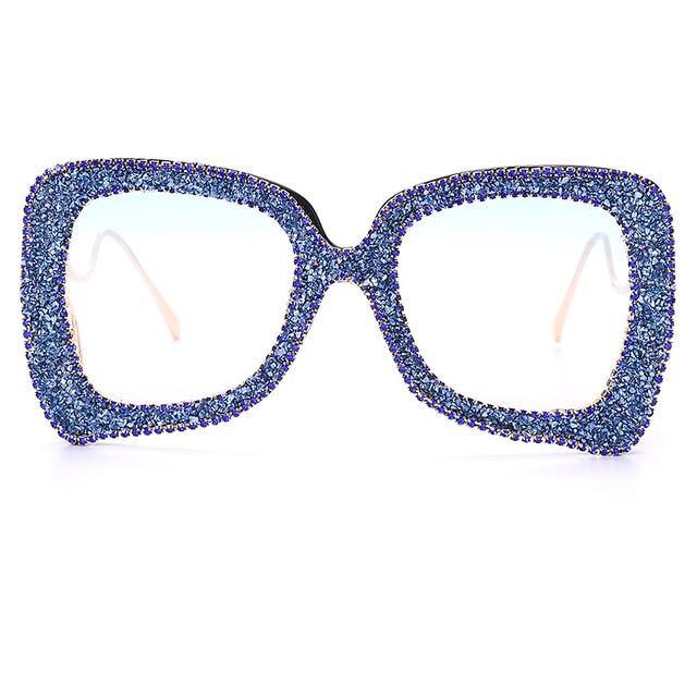 Calanovella Diamond Glasses Men Women Sunglasses Square Sunglasses for Men Women Diamond Vintage 2020 Fashionable Butterfly Gradient Sunglasses UV400 pink,white,red,gray,purple,brown,blue 39.99 USD
