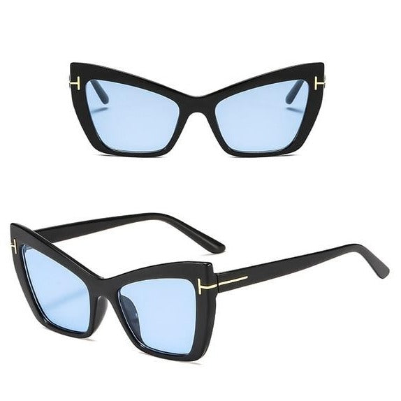 Calanovella Cat Eye Sunglasses Flat Lights Personality Frames UV400