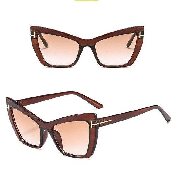 Calanovella Cat Eye Sunglasses Flat Lights Personality Frames UV400