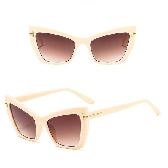 Calanovella Cat Eye Sunglasses Flat Lights Personality Frames UV400