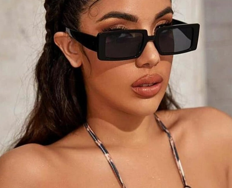 Calanovella New Wide-Leg Square Sunglasses Stylish Retro Fashion Thick