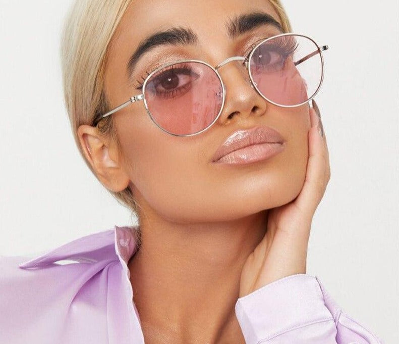 Calanovella Round Retro Sunglasses Designer Fashion Tint Circle Sun Glasses