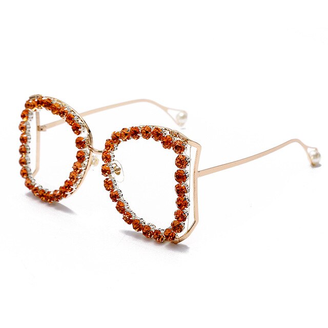 Calanovella Stylish Crystal Diamond Rhinestones Sunglasses UV400