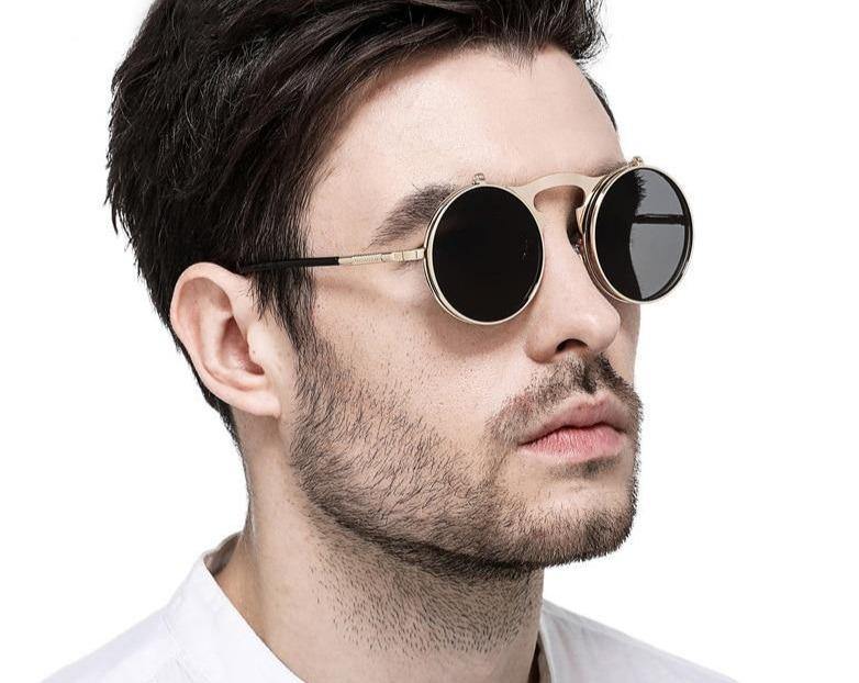 Sun Glasses Circle Flip Glasses Calanovella Round Clip On