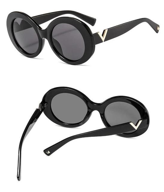 Calanovella Round Sunglasses Stylish New Round Oval Sunglasses for Men Women 2020 Cool 90s Style Retro Frame Sun Glasses black,champagne,brown,white gray,champagne gray 34.99 USD