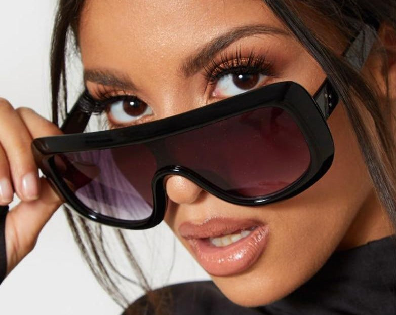 Calanovella Oversized Sunglasses Women Brand Designer Shield Big Frame