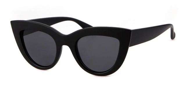 Calanovella Vintage Cat Eye Sunglasses Designer Frosted Frame Retro