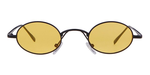 Calanovella Round Sunglasses Round Retro Tiny Slim Sunglasses Women Men 90S Skinny Small Punk Oval Sun Glasses black,silver mirror,gold black,gold red,yellow 34.99 USD