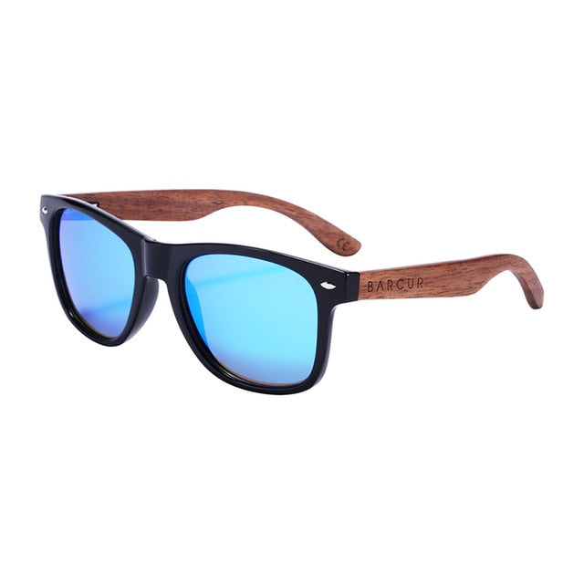 Calanovella Stylish Retro Black Walnut Wooden Sunglasses