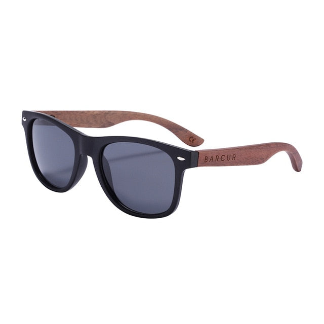 Calanovella Stylish Retro Black Walnut Wooden Sunglasses Anti-Reflective UV400