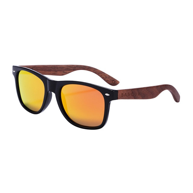 Calanovella Stylish Retro Black Walnut Wooden Sunglasses Anti-Reflective UV400